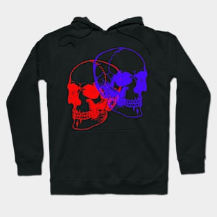 RED AND BLUE SKULL Hoodie